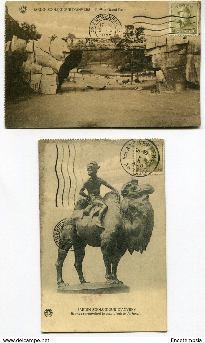 CPA - Beau Petit Lot De 8 Cartes Postales - Belle Oblitération - Jardin Zoologique D'Anvers - 1920 ( MF11344) - Antwerpen