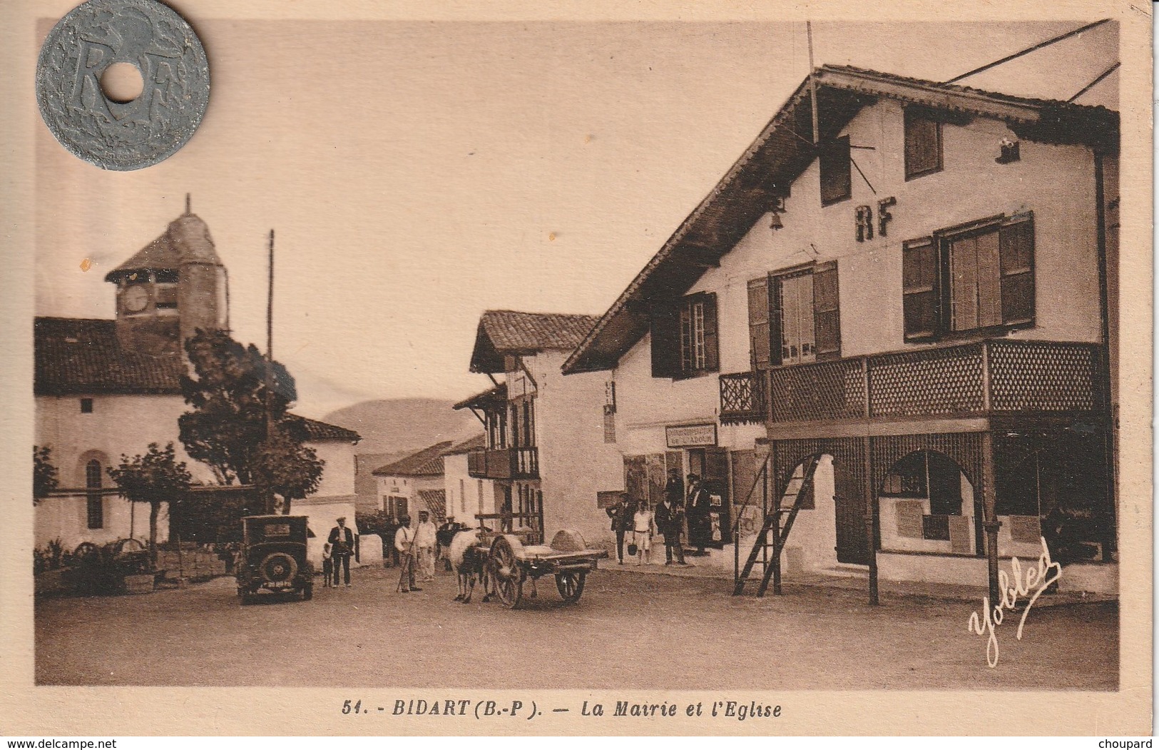 68 - Carte Postale Ancienne De  BIDART  La Mairie - Bidart