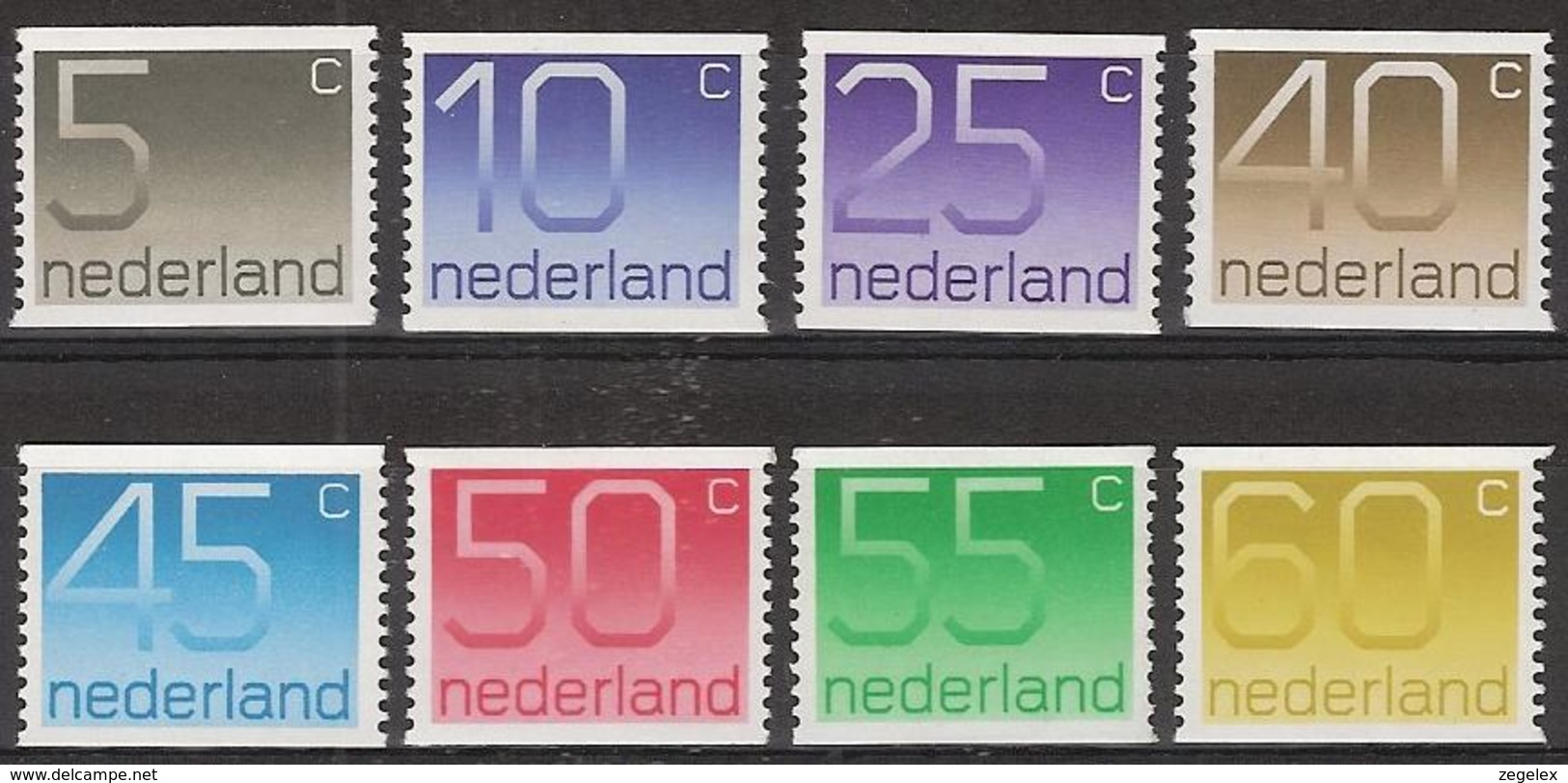 1976 Cijferserie Rol Allemaal Met Rolnummer! NVPH 1108a-1115a Postfris/MNH/** - Neufs