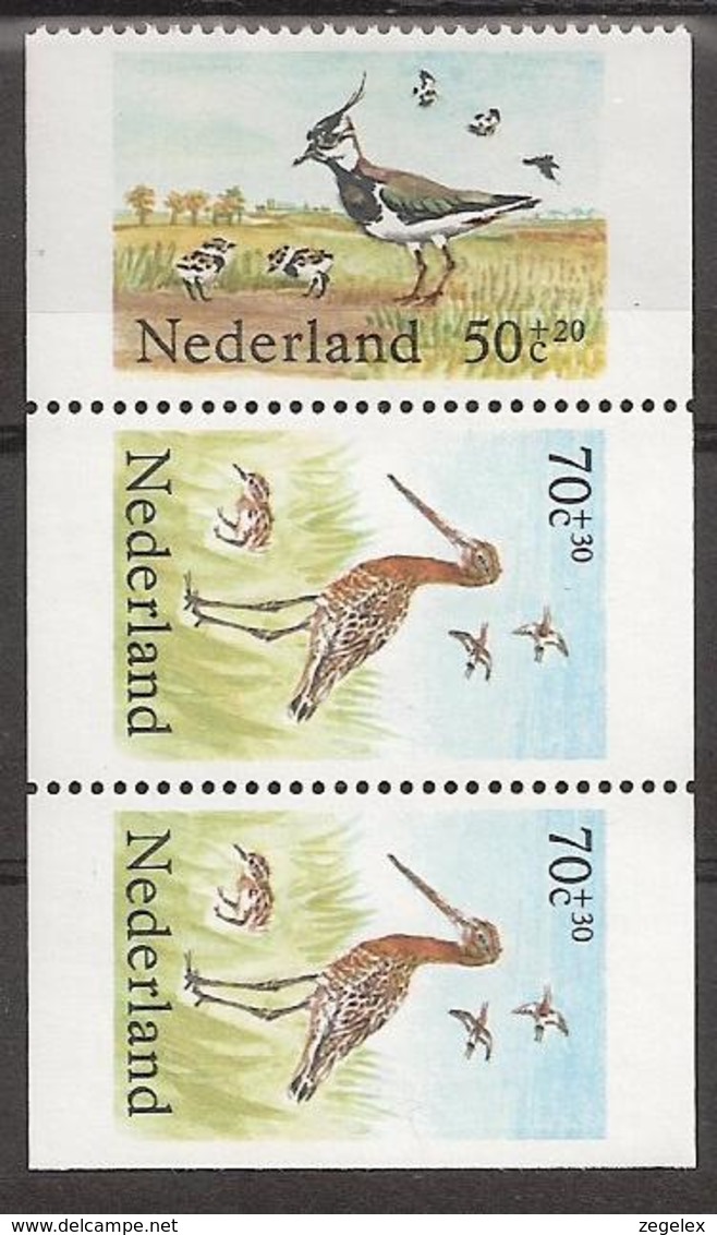 1984 Weidevogels Strook  Birds NVPH 1305a,b,c Postfris/MNH/** - Neufs