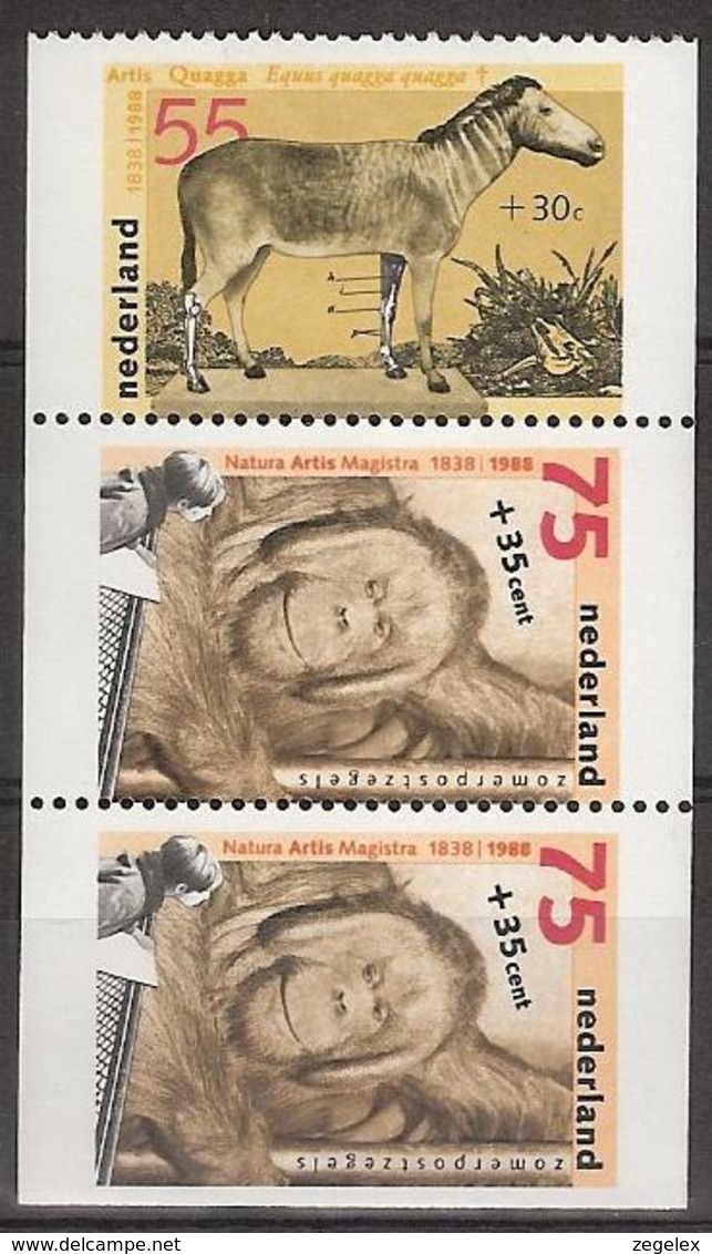 1988 Zomer Strook  NVPH 1402a,b,c Postfris/MNH/** - Neufs