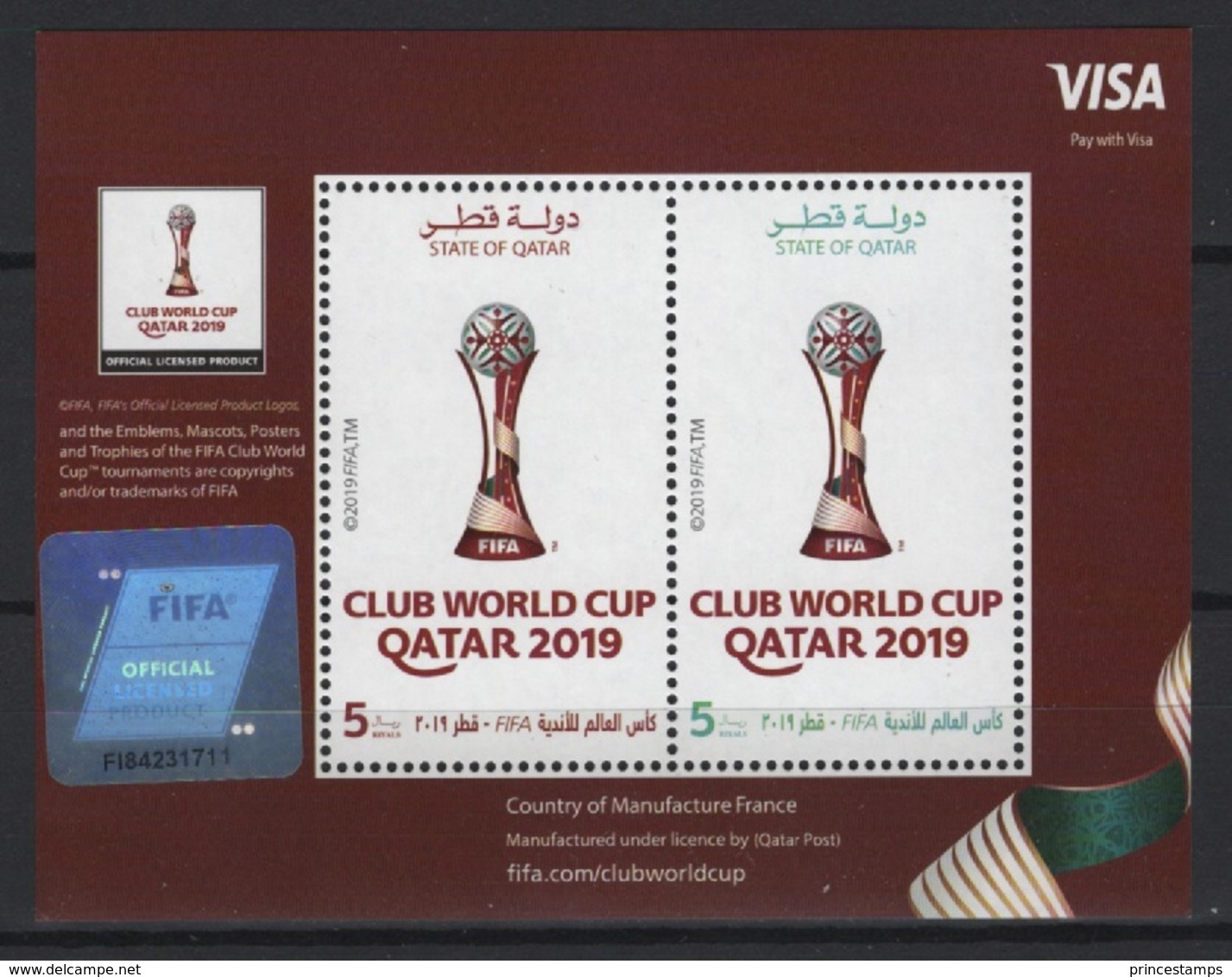 Qatar (2019) - Block -  /  Soccer - Futbol - Calcio - Football - FIFA Club World Cup - Unused Stamps