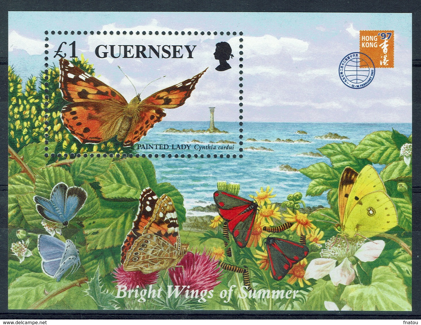 Guernsey, Butterfly, Painted Lady, 1997, MNH VF - Guernsey