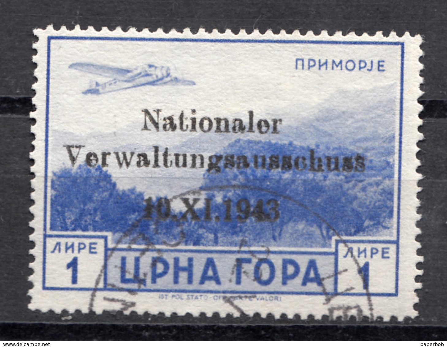 WWII OCCUPATION OF MONTENEGRO MICHEL 16 - Used Stamps