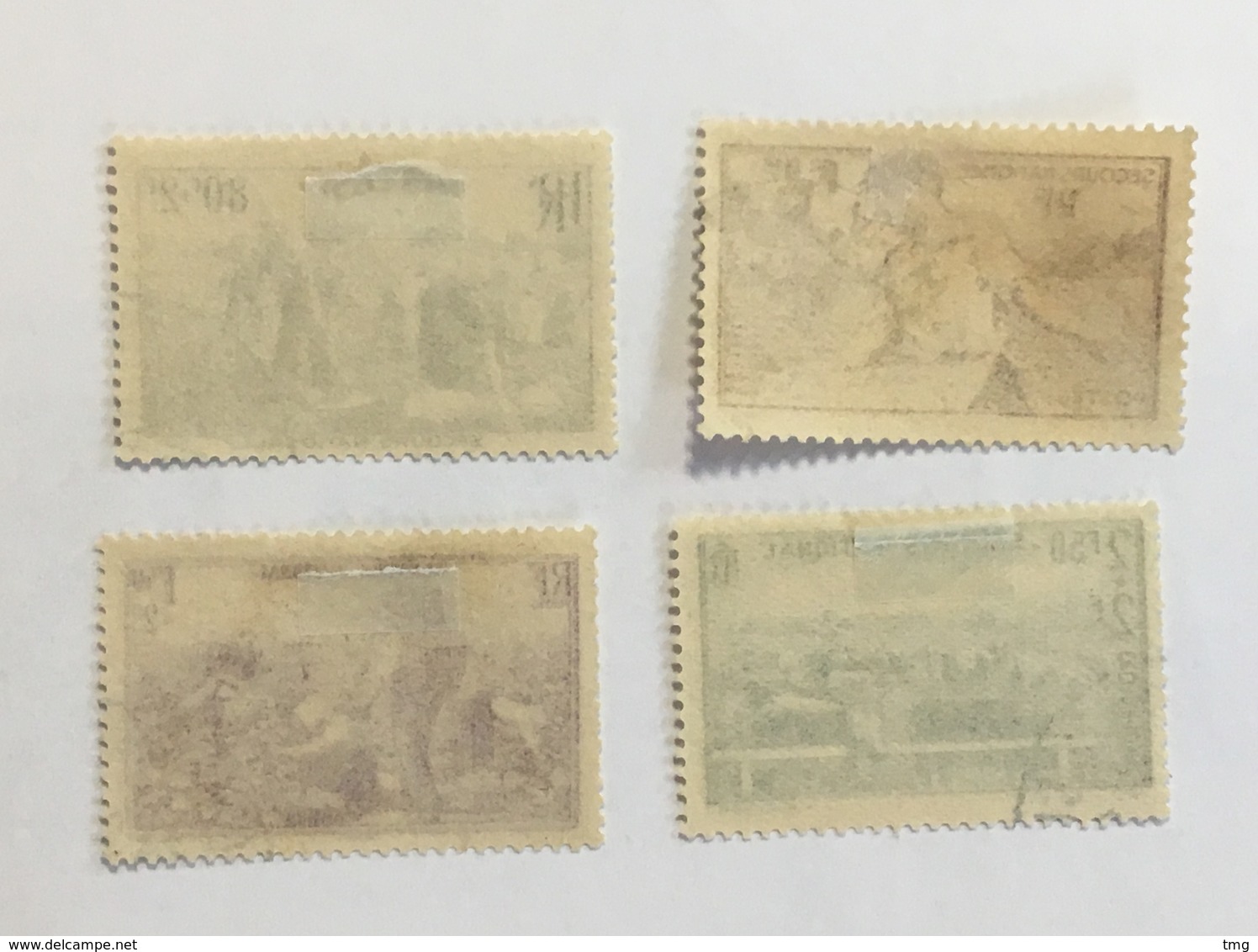 Timbres France YT 466 à 469 (°) Obl 1940 Secours National Moisson Semailles Vendanges Elevage (côte 10) – 280 - Gebraucht