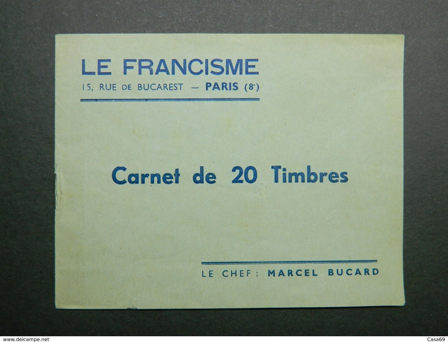 Carnet Vignettes Le Francisme - Blocks Und Markenheftchen