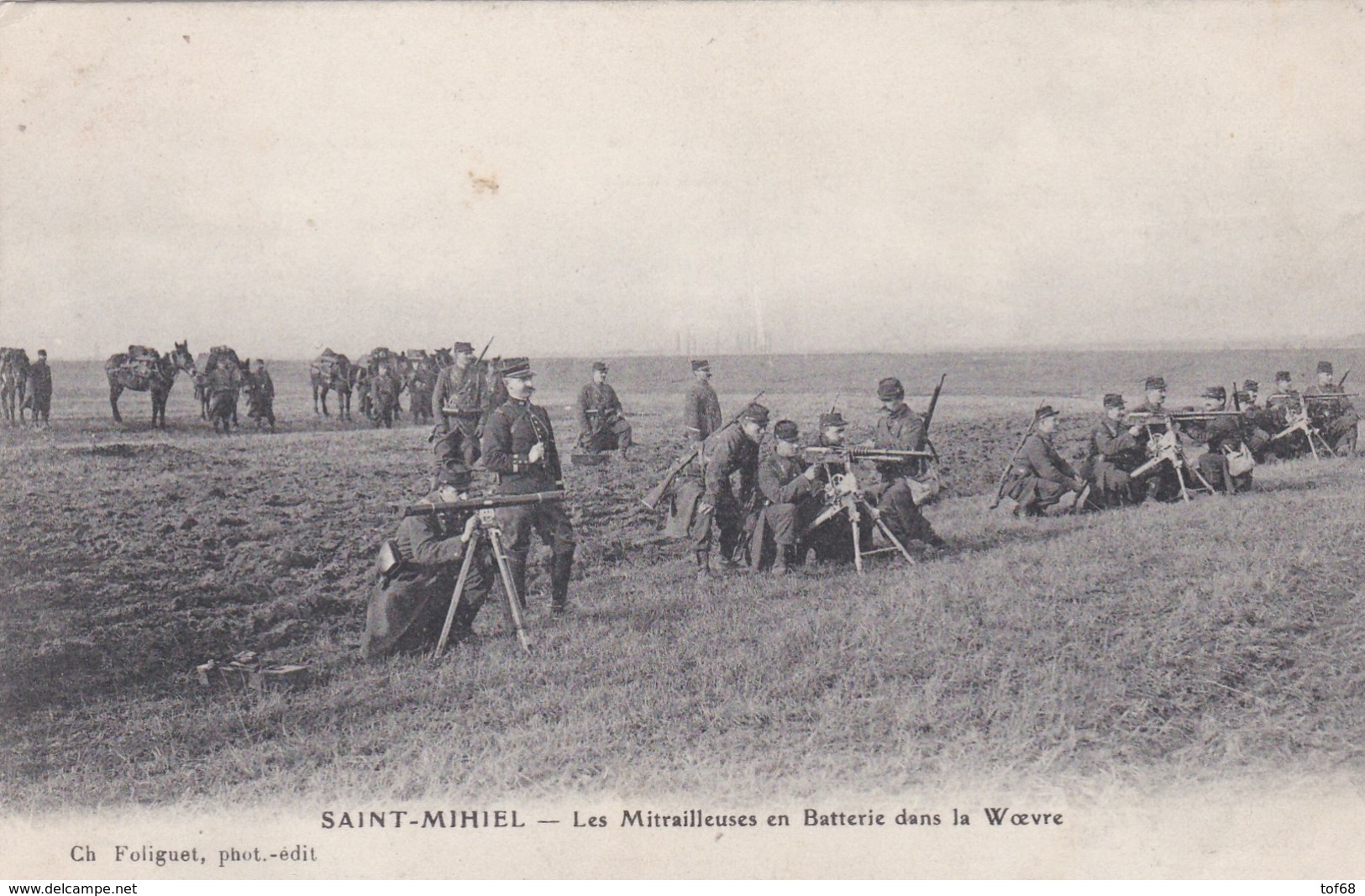 Saint Mihiel Les Mitrailleuses En Batterie Dans La Woevre - Saint Mihiel