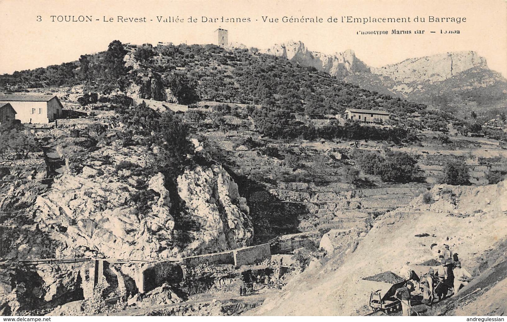 CPA Toulon -Le Revest - Vallée De Dardennes - Vue Générale De L' Emplacement Du Barrage - Toulon