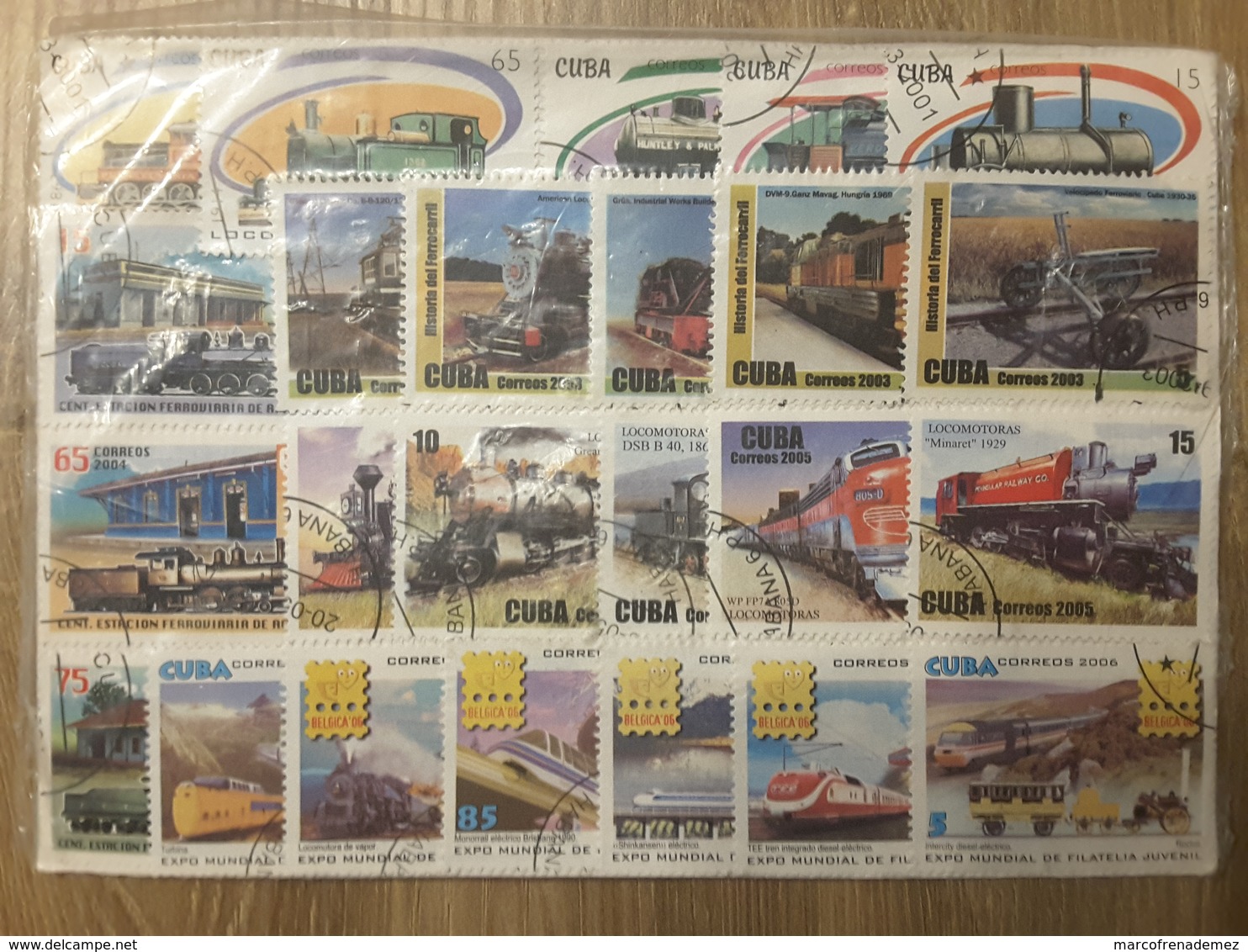 Lotto Di Francobolli Di Cuba - Locomotive - Collections, Lots & Series