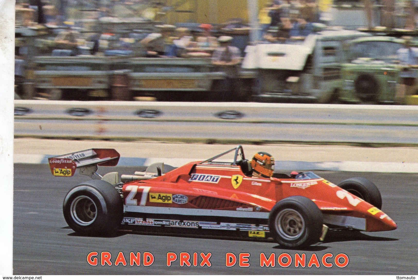 Grand Prix De Monaco  -  Gilles Villeneuve  -  Ferrari F1  - Carte Postale - Grand Prix / F1