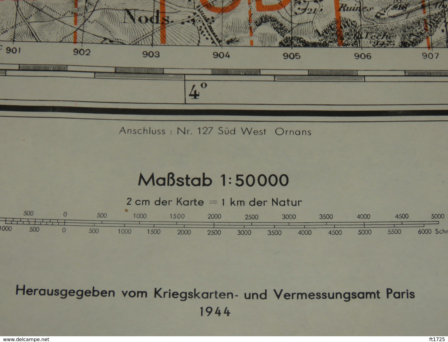 " KURVENMESSER " ACCESSOIRE ALLEMAND DE MESURE DE DISTANCE SUR CARTE 39/45