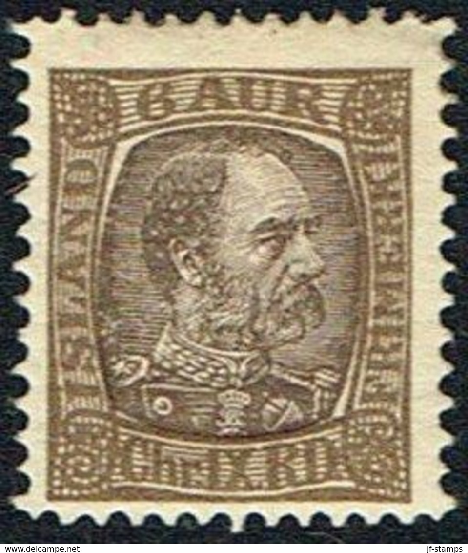 1902. King Christian IX. 6 Aur Grey-brown.  (Michel 38) - JF168150 - Unused Stamps