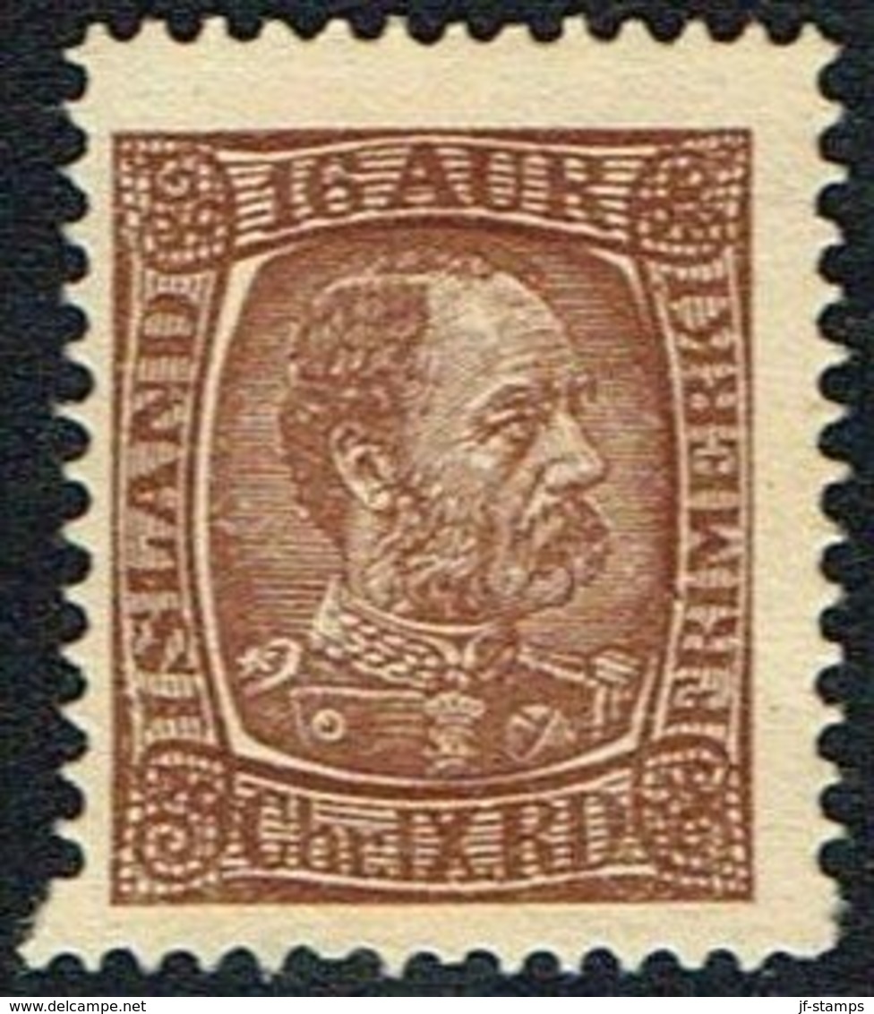 1902. King Christian IX. 16 Aur Brown (Michel 40) - JF168153 - Neufs