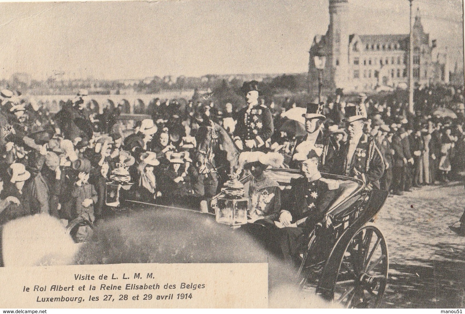 LUXEMBOURG - Visite Du Roi Albert Et La Reine Elisabeth Des Belges à Luxembourg Avril 1914 - Autres & Non Classés