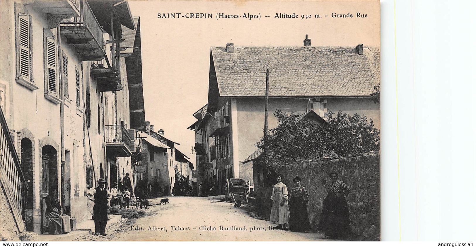 CPA SAINT-CREPIN ( Htes Alpes ) - Altitude 940 M - Grande Rue - Autres & Non Classés