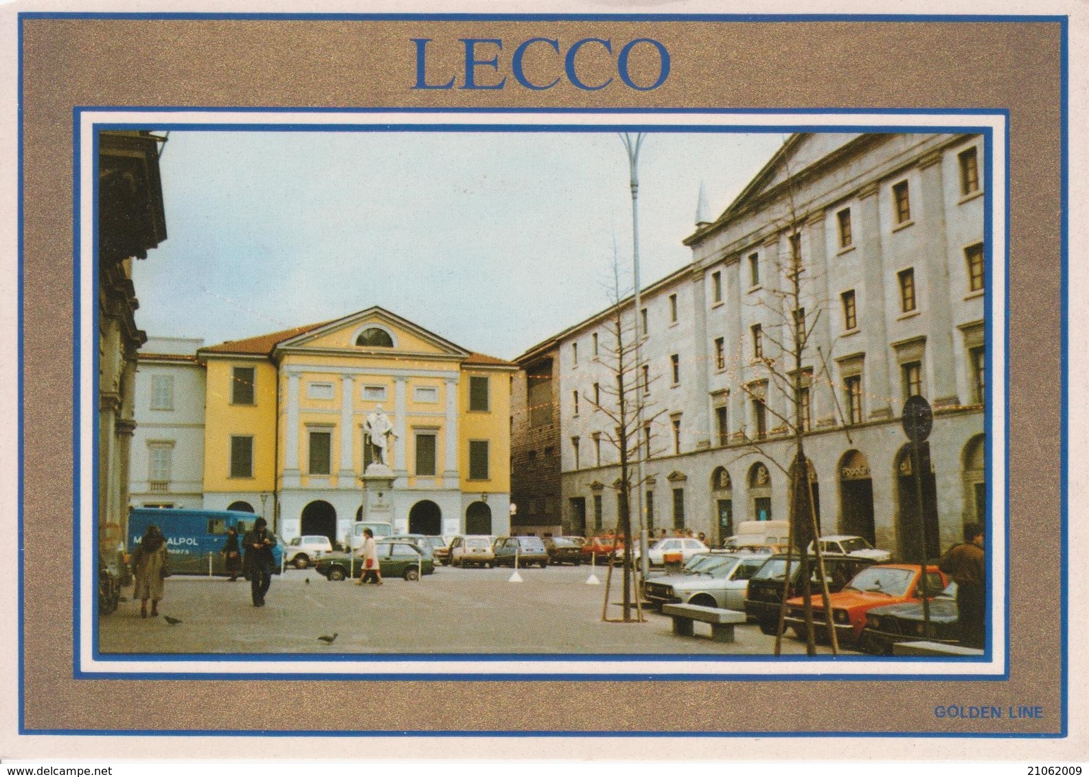 LECCO - PIAZZA GARIBALDI E TEATRO DELLA SOCIETA' - THEATRE - THEATER - ANIMATA - AUTO D'EPOCA CARS VOITURES - Lecco