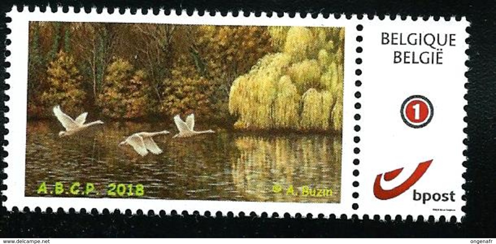 Duostamps  Buzin De   2018  A.B.C.P.  (état: **) - 1985-.. Oiseaux (Buzin)