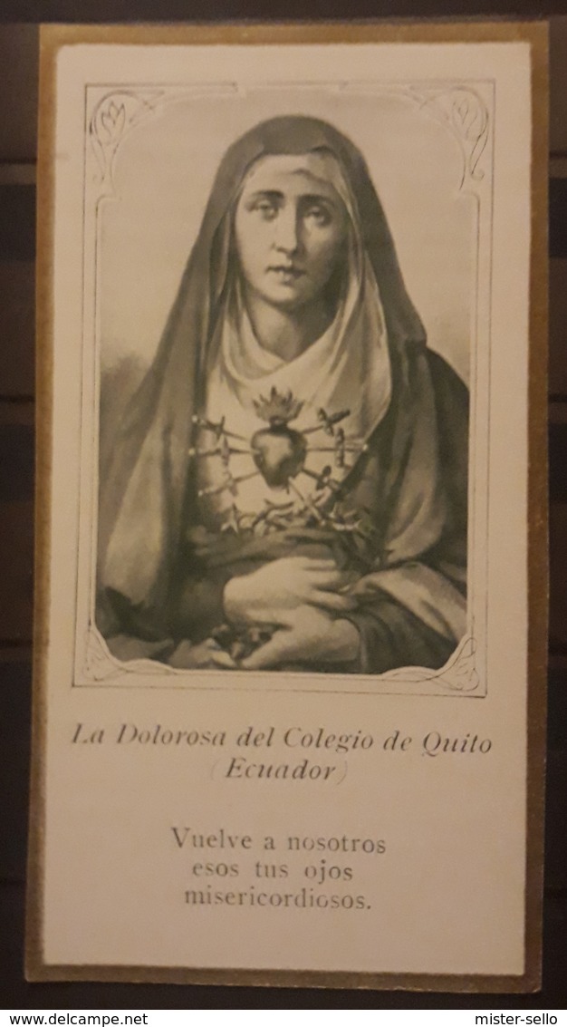 LA DOLOROSA DEL COLEGIO DE QUITO (ECUADOR) - Imágenes Religiosas