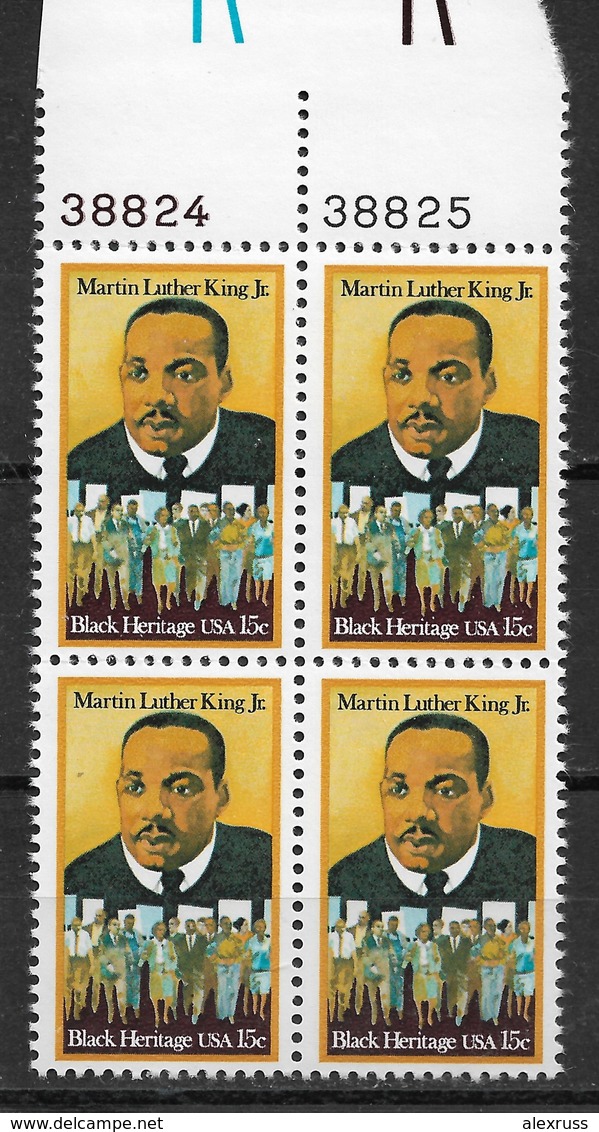 US 1979 Martin Luther King, Jr.,Civil Rights, Plate Block Scott # 1771,VF MNH** (RN-14) - Numero Di Lastre