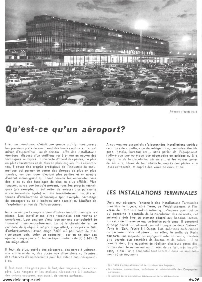 Brochure 20 Pages Aéroport De Paris, D'Orly - Terminal, Aérogare, Fret, Tour De Contrôle 1965 - Andere & Zonder Classificatie