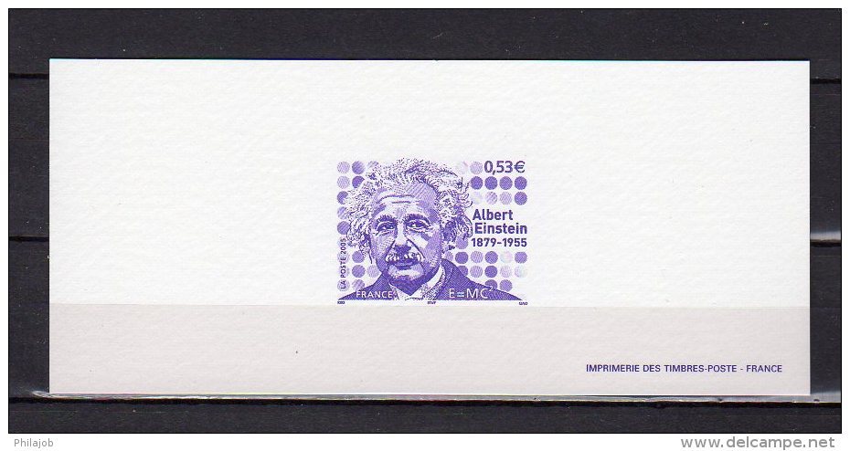 " ALBERT EINSTEIN " Sur Gravure Officielle De 2005. N° YT 3779 En Parfait état. - Documents De La Poste