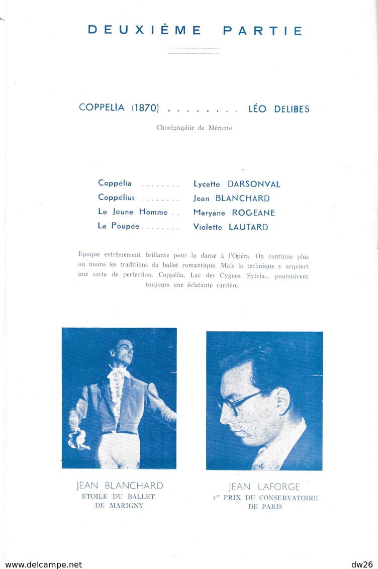 Programme: Trois Siècles De Danse à L'Opéra De Paris - Théâtre De Coutances, Chorégraphie Lycette Darsonval 1953 - Programas