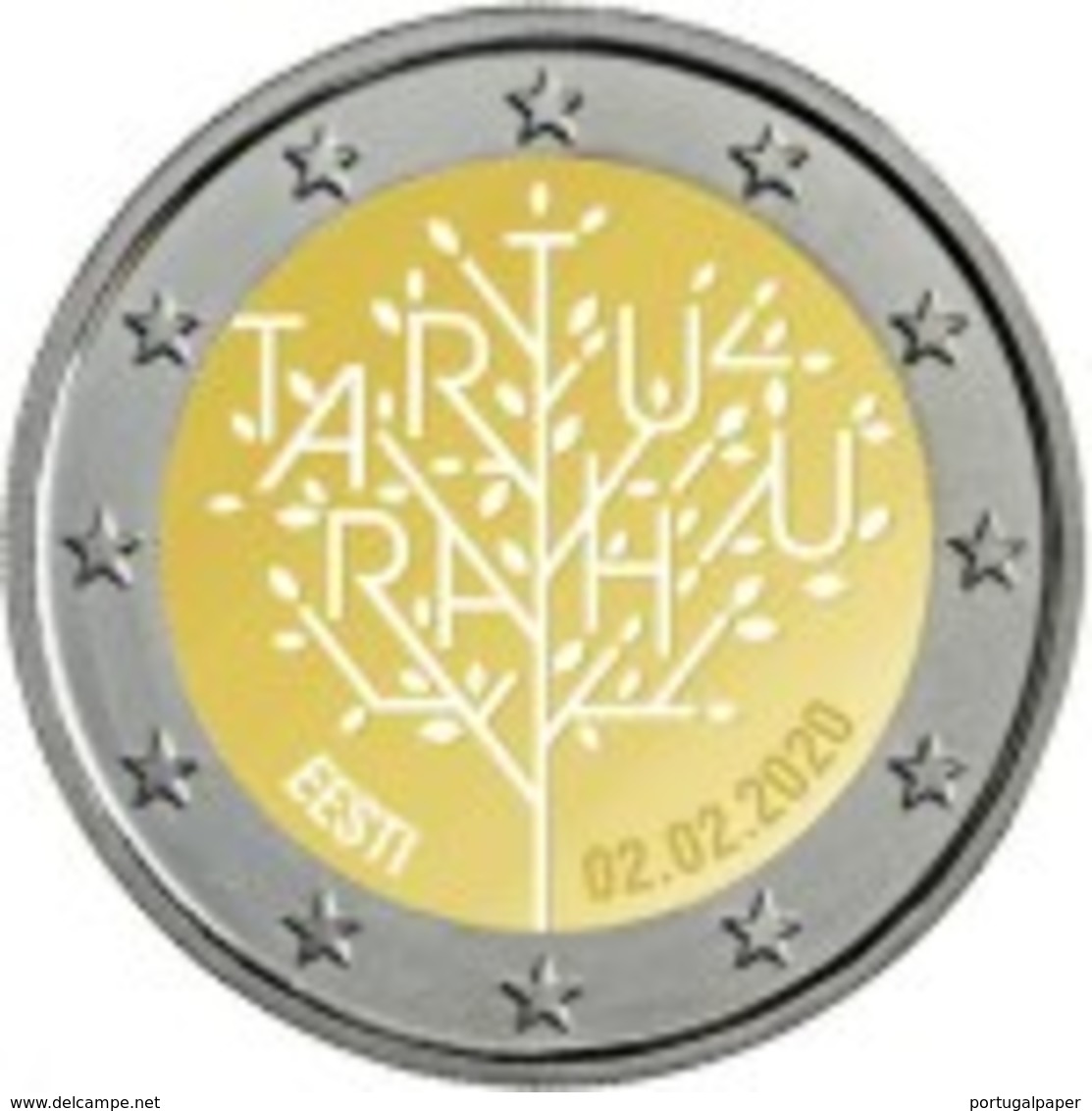 Estonia 2euro Cc - 100ª. Tratado De Paz De Tartu 2020 - Estonia