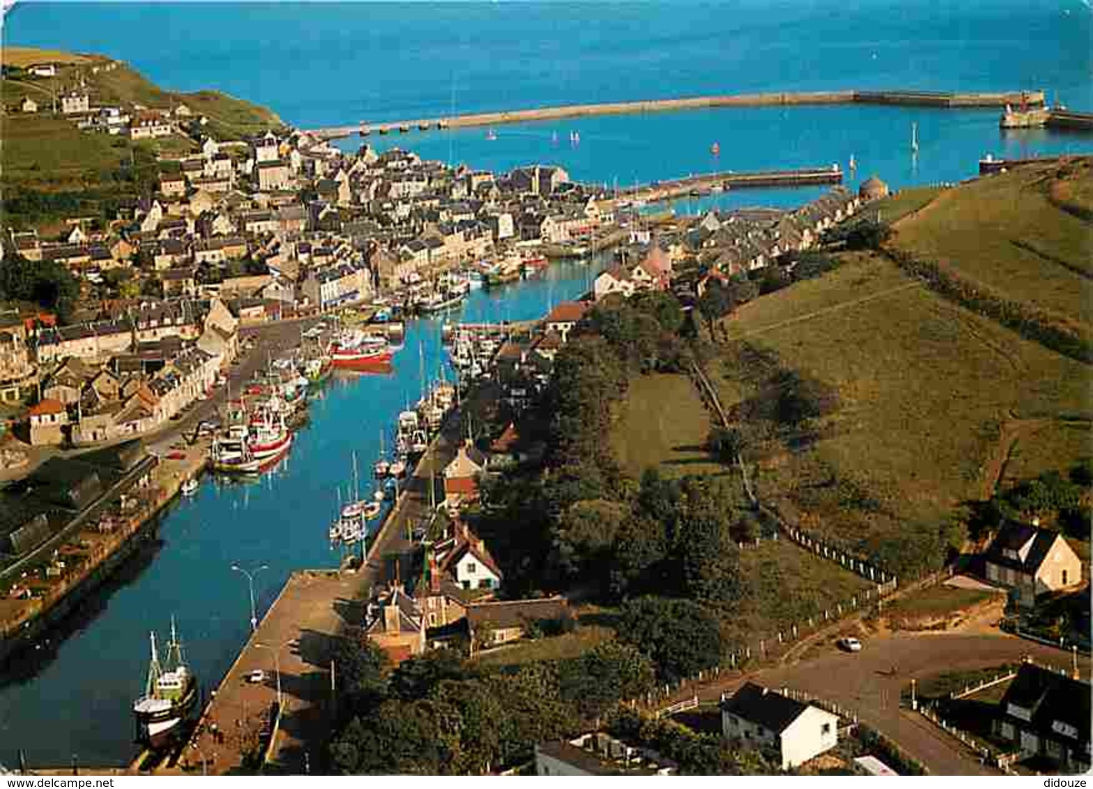 14 - Port En Bessin - Vue Générale Aérienne - Le Port Et La Criée - Voir Scans Recto-Verso - Port-en-Bessin-Huppain