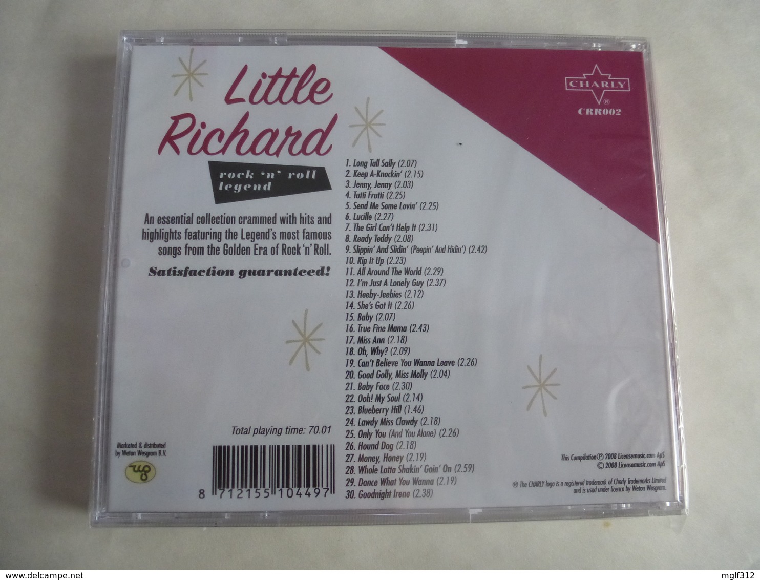 LITTLE RICHARD - Rock'n'Roll - CD 30 Titres - Edition CHARLY 2008 - Détails 2éme Scan - Collectors