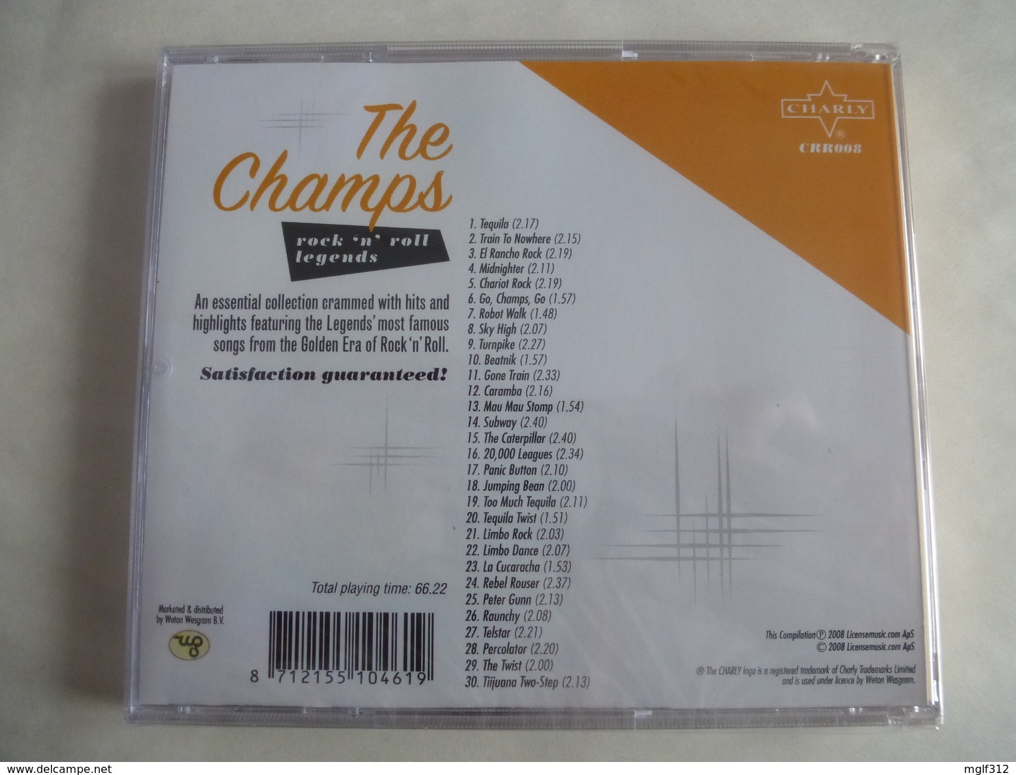 THE CHAMPS - Rock'n'Roll - CD 30 Titres - Edition CHARLY 2008 - Détails 2éme Scan - Collectors