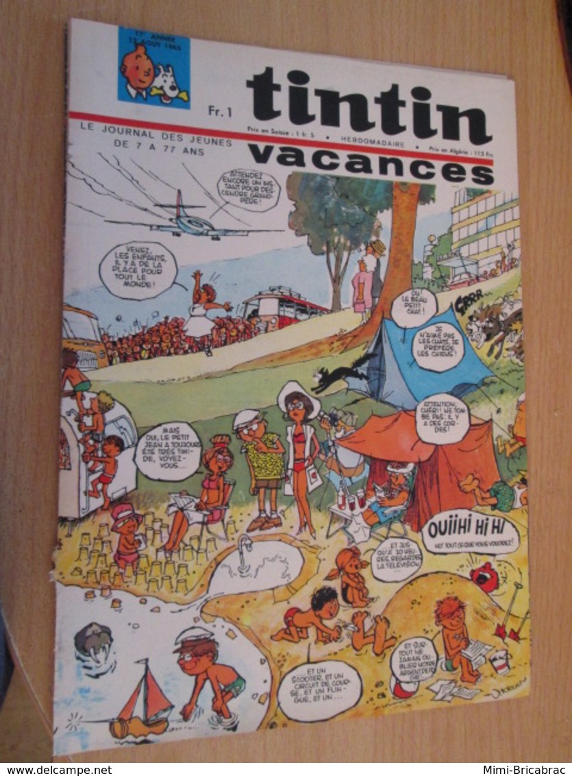 SPI2020 SUPERBE COUVERTURE DE LA REVUE  TINTIN De 1965  : SPECIAL GRANDES VACANCES - Ric Hochet