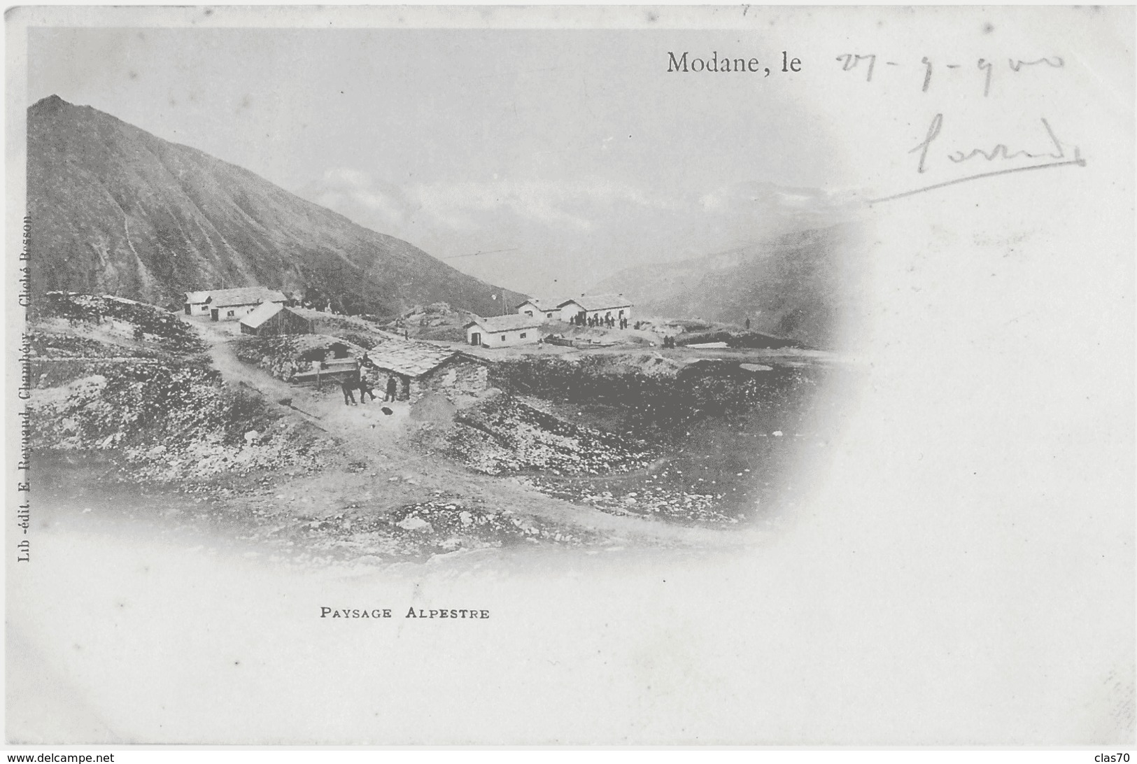 MODANE - PAYSAGE ALPESTRE - CARTE PRECURSEUR BIEN ANIMEE - 1900 - Modane