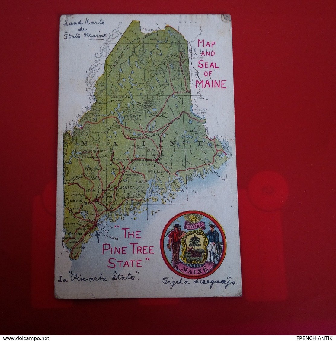 MAP AND SEAL OF MAINE - Andere & Zonder Classificatie