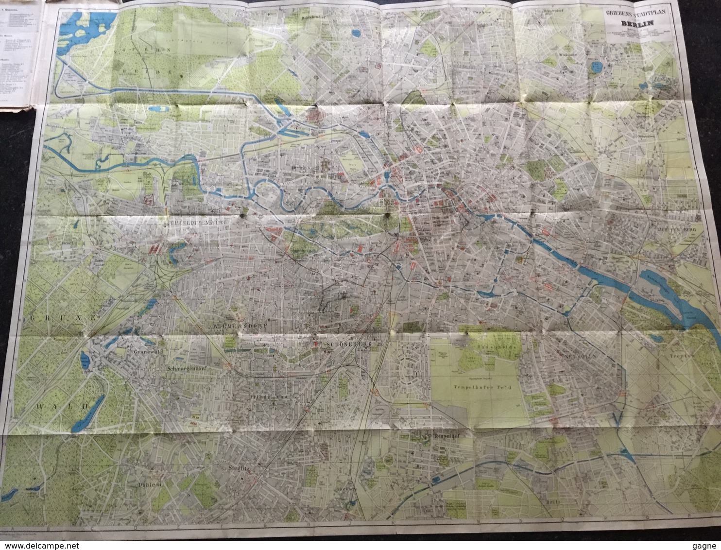 20C -  Plan Ville De Berlin Avant WW2 Tempelhofer Feld, Griebens Stadtplan - Cartes Routières