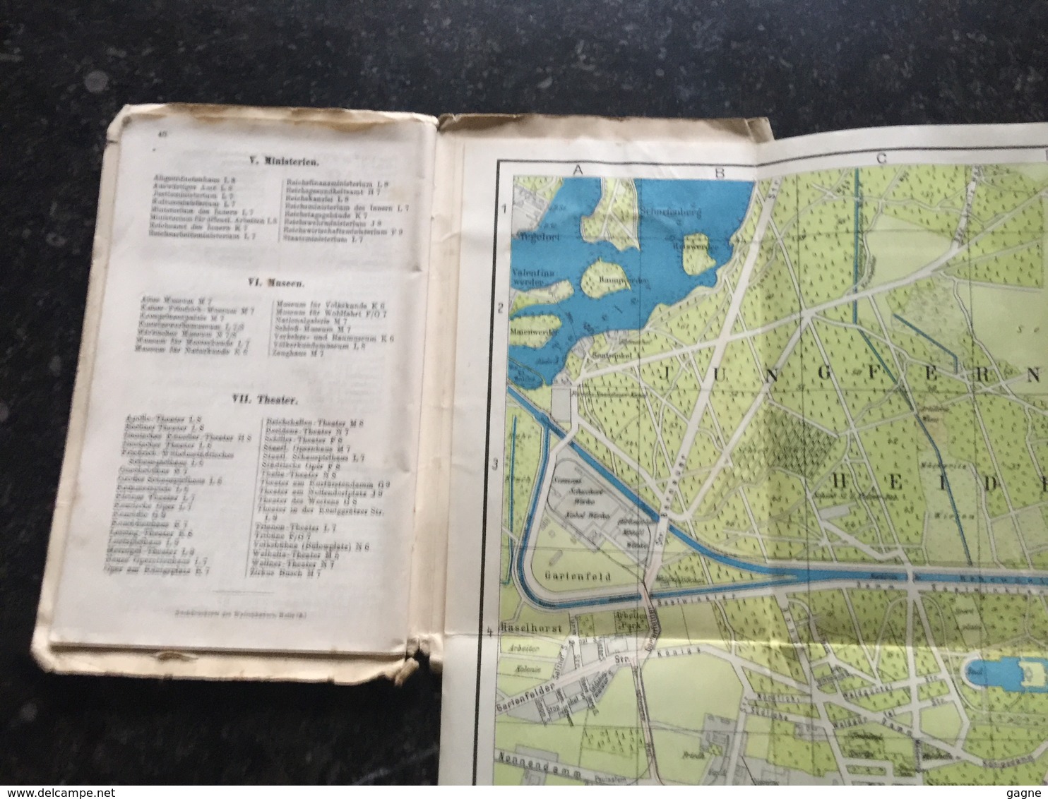 20C -  Plan Ville De Berlin Avant WW2 Tempelhofer Feld, Griebens Stadtplan - Cartes Routières