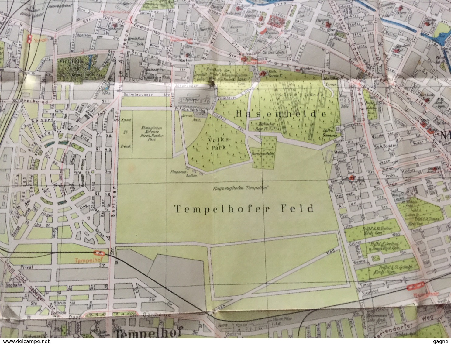 20C -  Plan Ville De Berlin Avant WW2 Tempelhofer Feld, Griebens Stadtplan - Cartes Routières