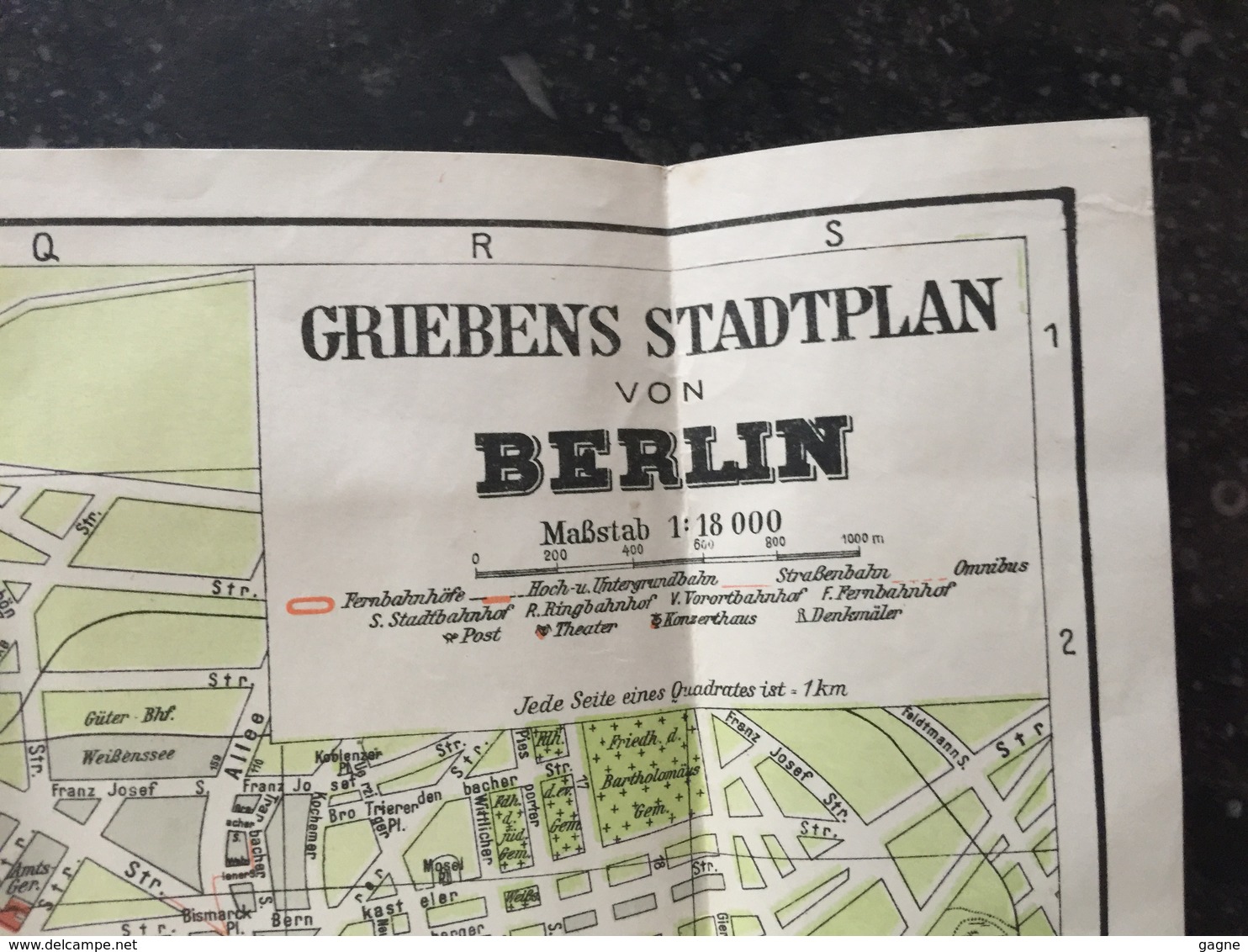 20C -  Plan Ville De Berlin Avant WW2 Tempelhofer Feld, Griebens Stadtplan - Cartes Routières