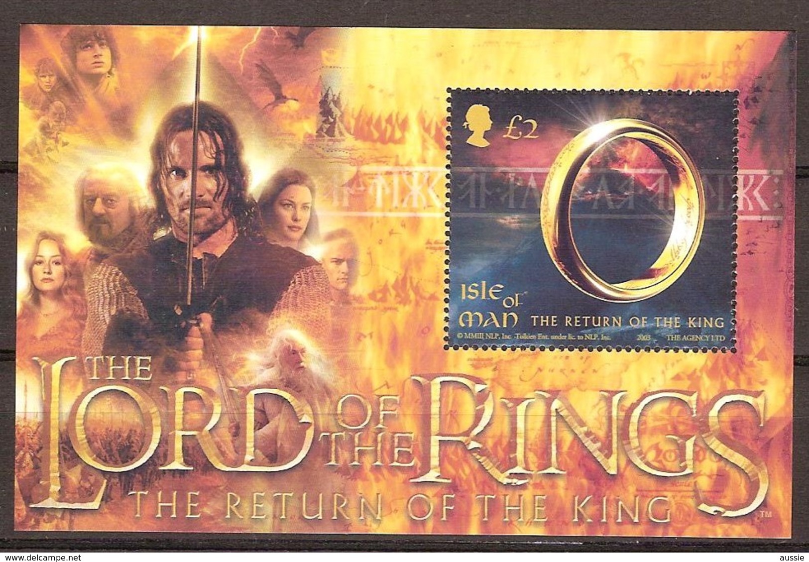 Ile De Man 2003  Yvertn° Bloc 54 *** MNH  Cote 10 Euro Lord Of The Rings - Man (Eiland)