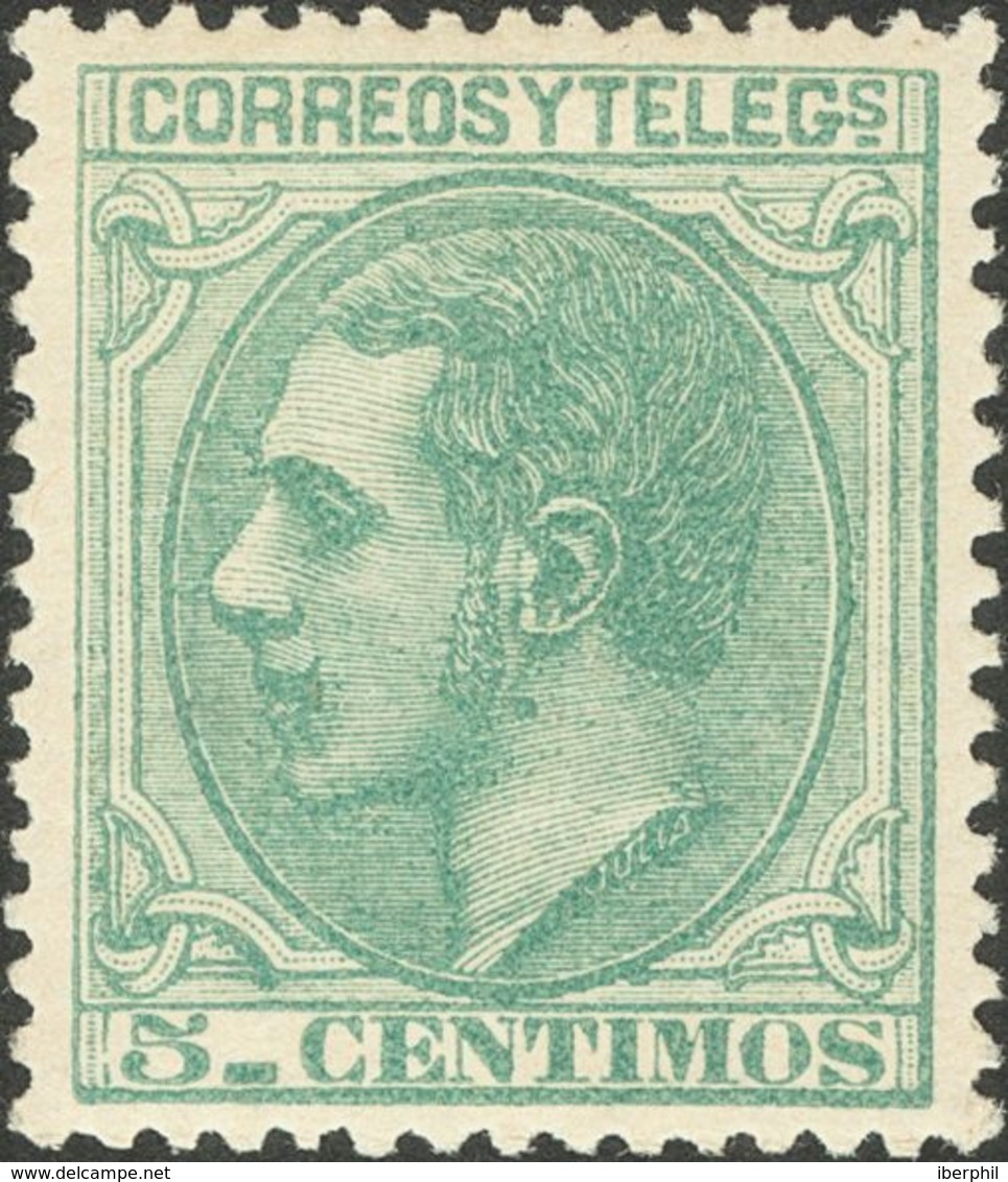 1º Y 2º Centenario. *201. 1879. 5 Cts Verde. Color Y Centraje Excepcional. PIEZA DE LUJO. - Andere & Zonder Classificatie