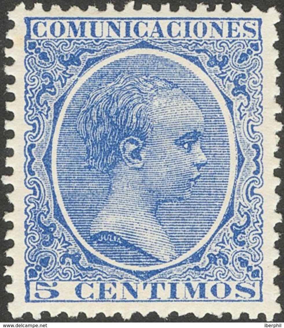 1º Y 2º Centenario. *215. 1889. 5 Cts Azul. Excelente Centraje. MAGNIFICO. - Andere & Zonder Classificatie