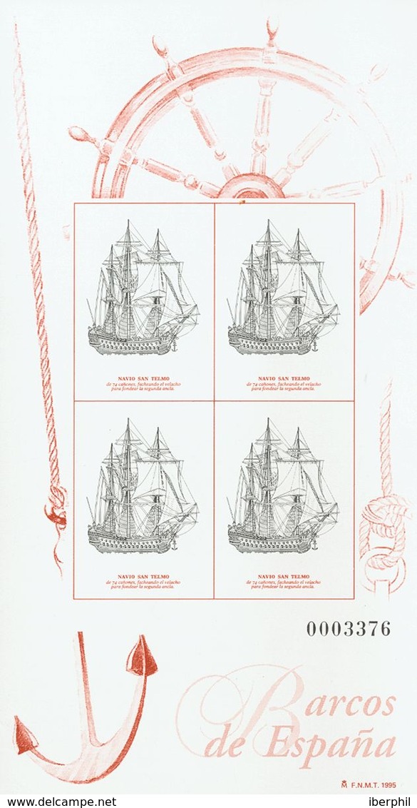 Pruebas De Lujo. **. 1995. Pruebas De Lujo. BARCOS. MAGNIFICAS. - Plaatfouten & Curiosa