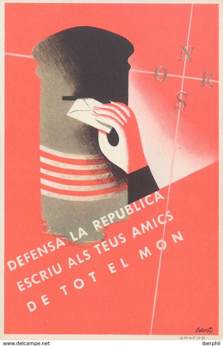 Guerra Civil, Tarjeta Postal Republicana. (*). (1937ca). Tarjeta Postal Ilustrada Del Comissariat De Propaganda De La Ge - Other & Unclassified