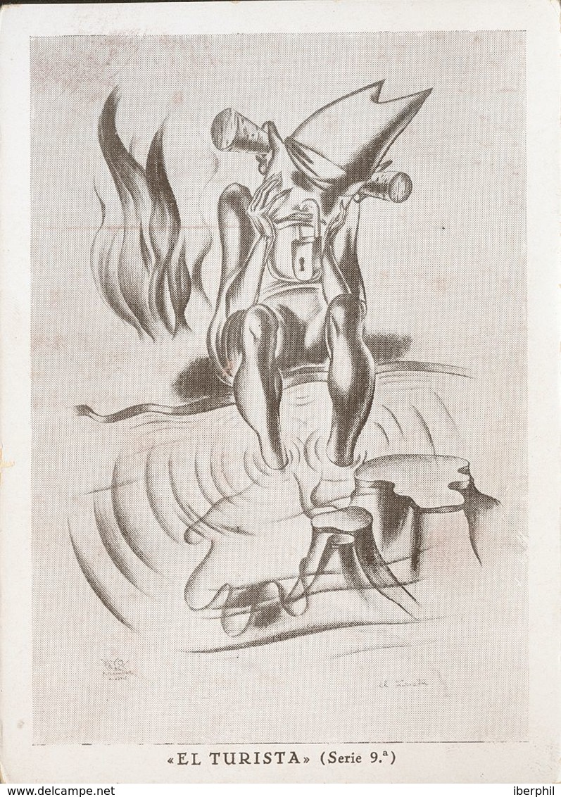 Guerra Civil, Tarjeta Postal Republicana. (*). (1937ca). Juego Completo De Las Ocho Tarjetas Postales Ilustradas Con Dib - Andere & Zonder Classificatie