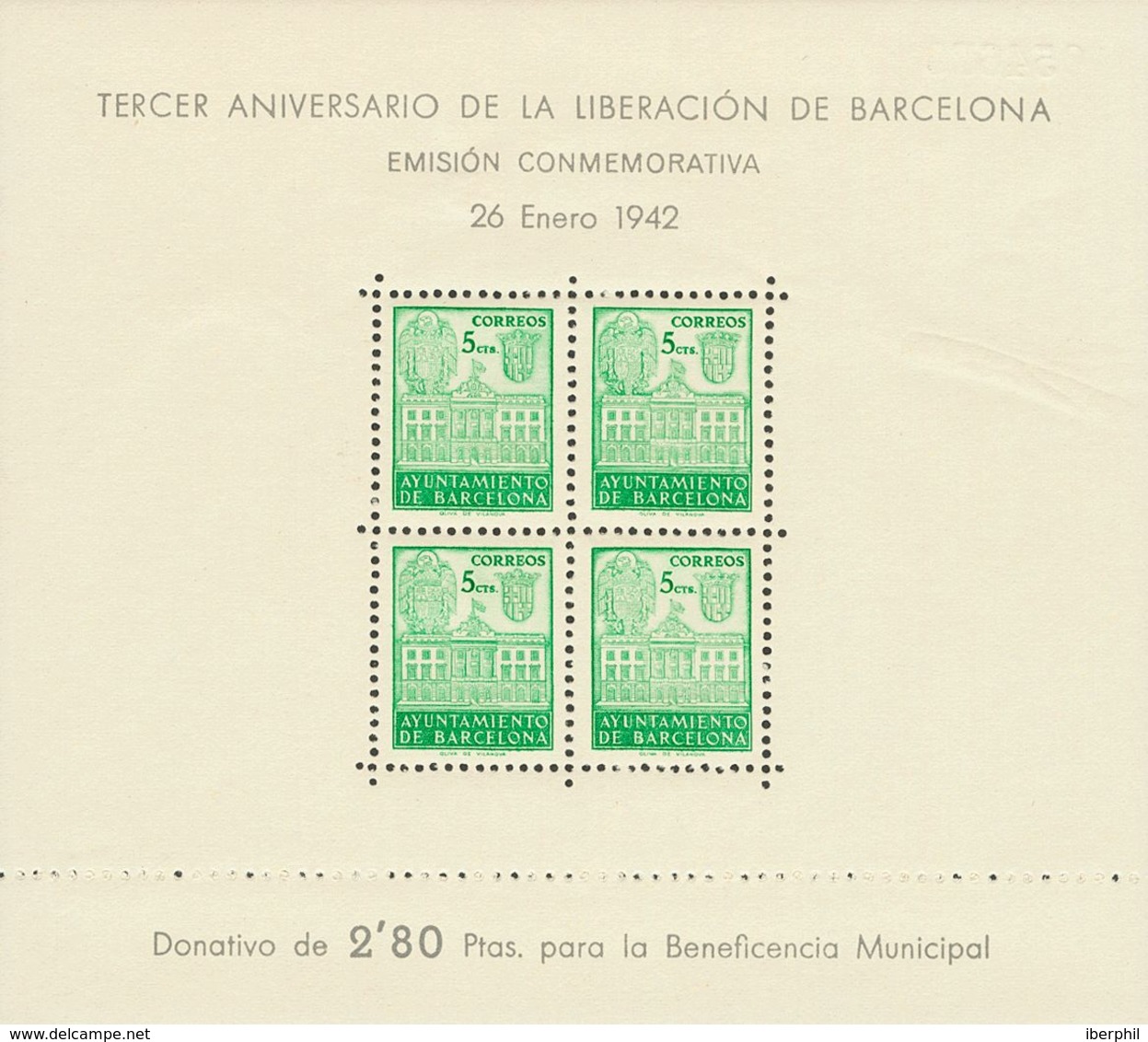 Ayuntamiento De Barcelona. **38/39. 1942. Hojas Bloques. MAGNIFICAS. Edifil 2020: 86 Euros - Barcelona