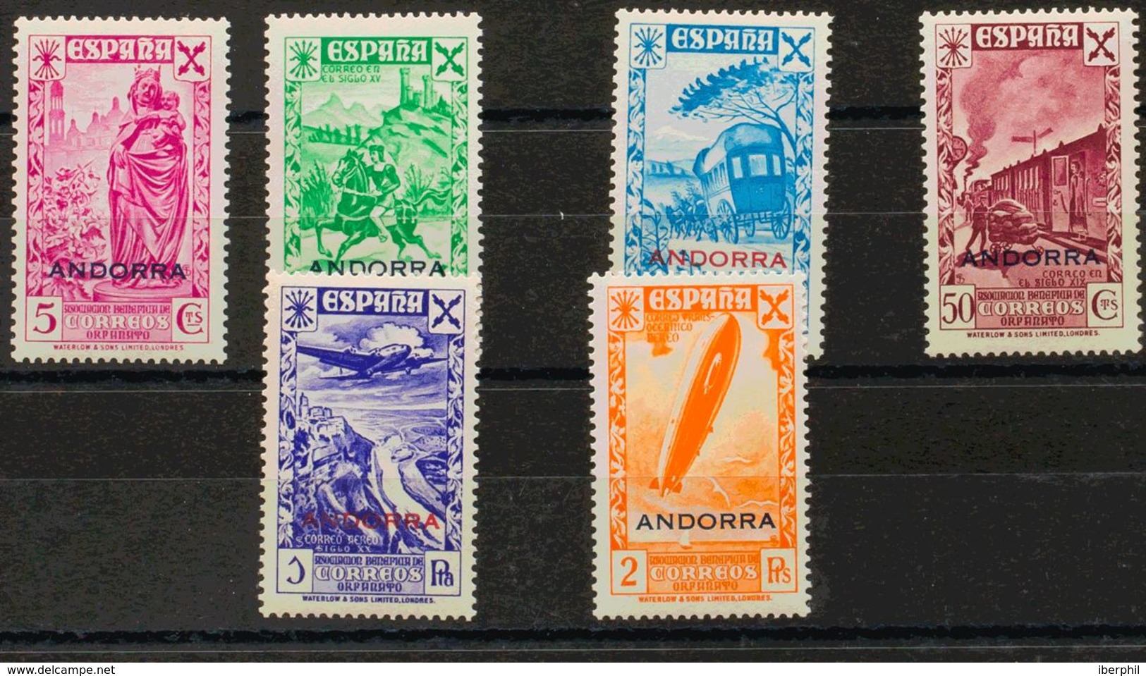Andorra, Beneficencia. **7/12. 1943. Serie Completa. MAGNIFICA. Edifil 2020: 355 Euros - Andere & Zonder Classificatie