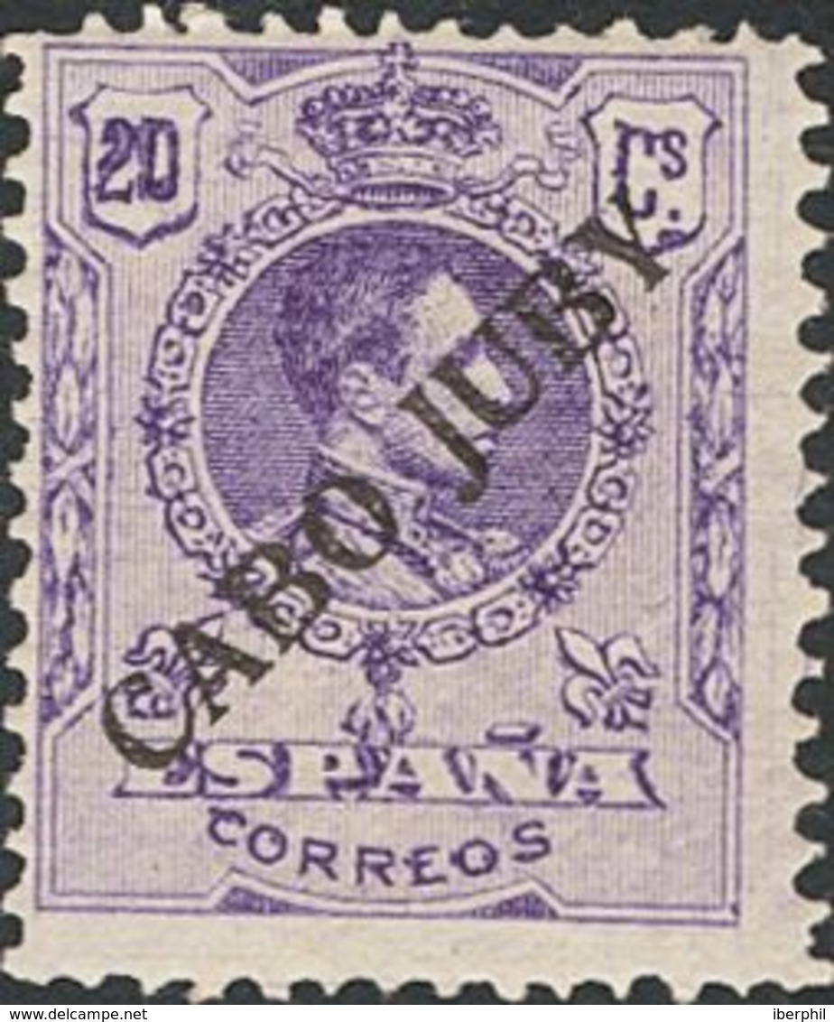 Cabo Juby. *21. 1922. 20 Cts Violeta. MAGNIFICO. Edifil 2020: 240 Euros - Kaap Juby