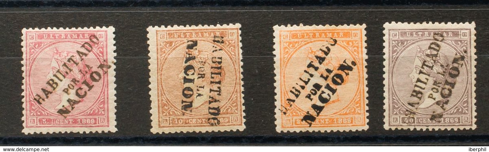 Cuba. *23A, Ant.16/18A. 1868. Serie Completa. BONITA Y RARA. Edifil 2020: 477 Euros - Cuba (1874-1898)