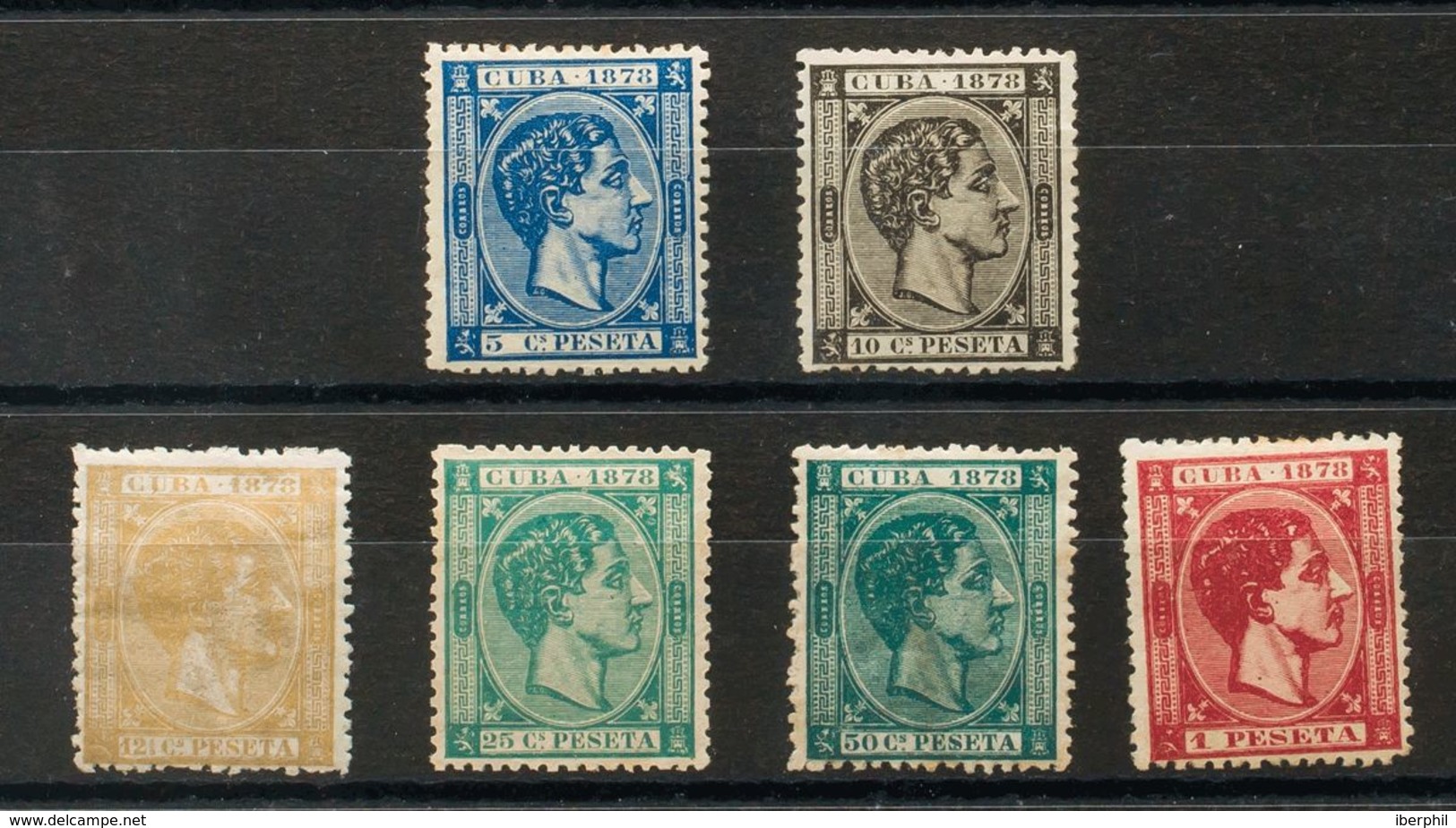 Cuba. */(*)44/49. 1878. Serie Completa. Excelentes Centrajes. MAGNIFICA. Edifil 2019: 150 Euros - Cuba (1874-1898)