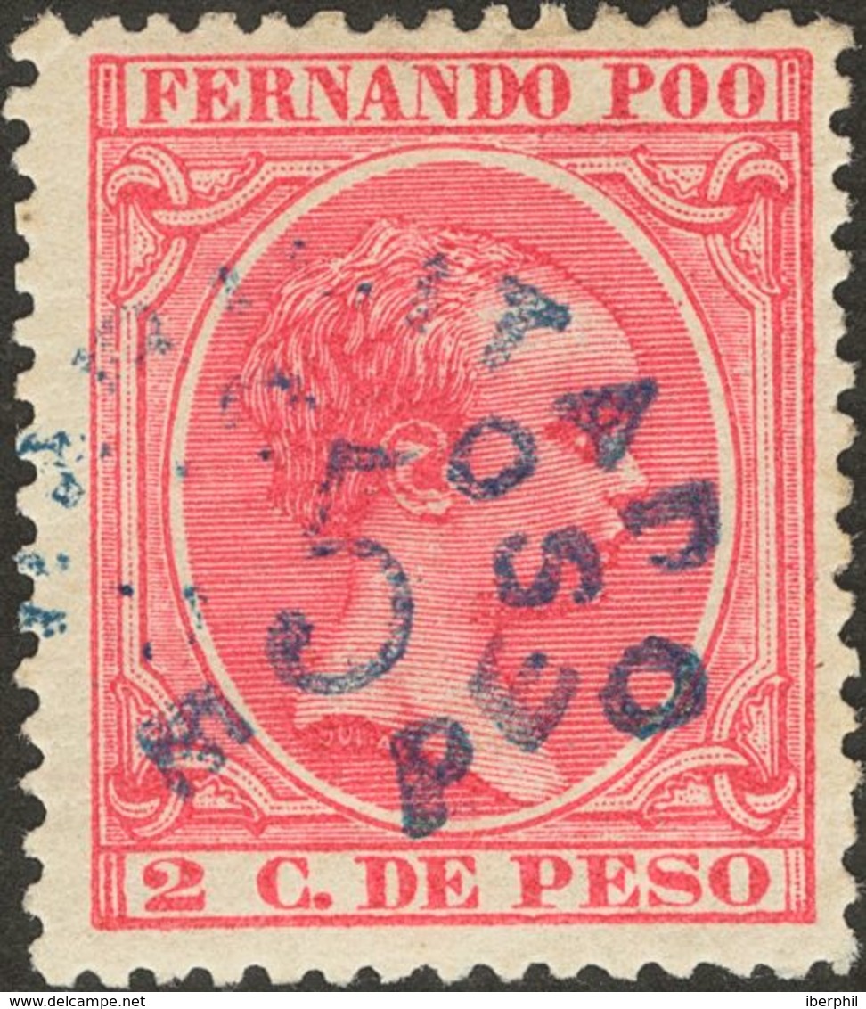 Fernando Poo. *32. 1896. 5 Ctvos Sobre 2 Ctvos Rosa. MAGNIFICO. Edifil 2020: 72 Euros - Andere & Zonder Classificatie