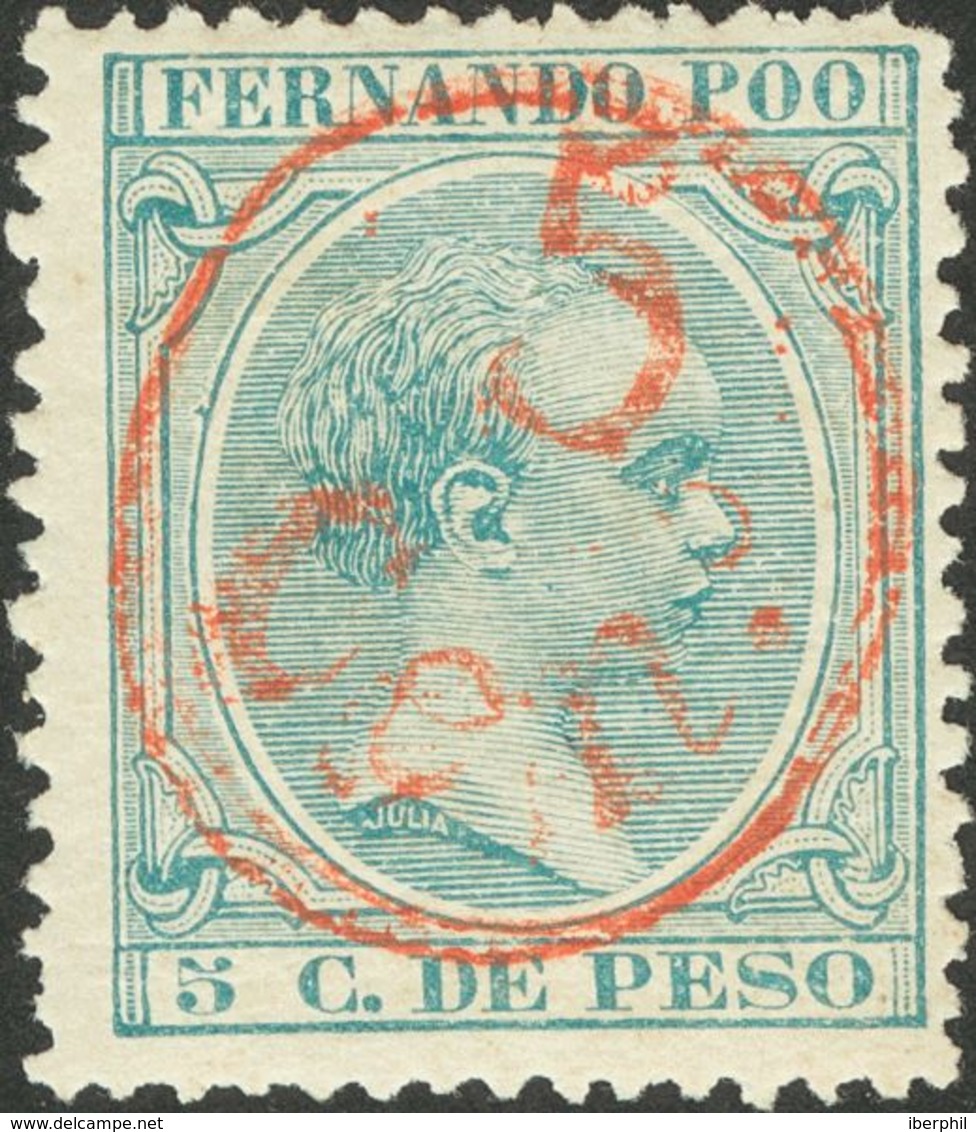 Fernando Poo. *40B. 1896. 5 Cts Sobre 5 Cts Verde. MAGNIFICO. Edifil 2018: 210 Euros - Andere & Zonder Classificatie